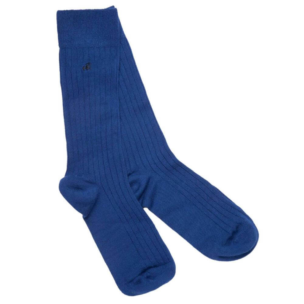 Swole Panda Royal Blue Bamboo Socks Size 7-11